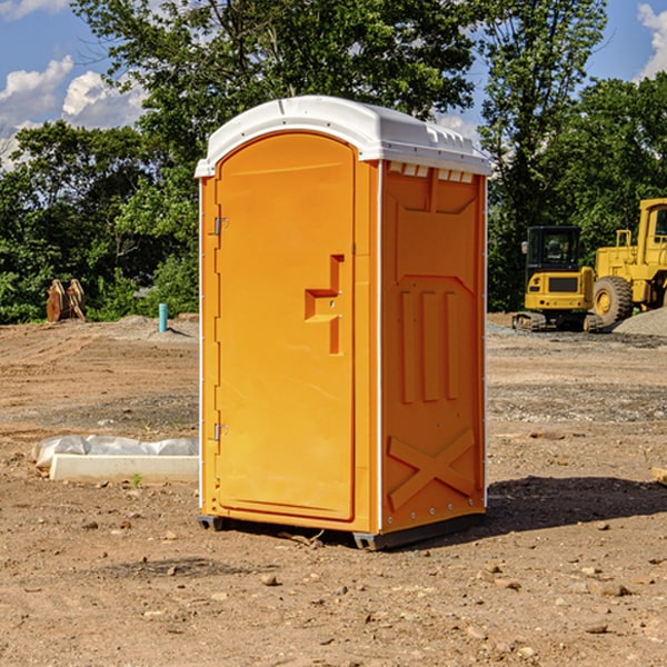 how often are the portable restrooms cleaned and serviced during a rental period in Farmersburg IN